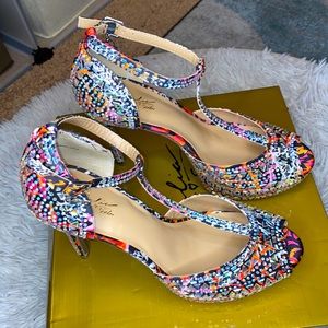 **Brand New** Women’s Multi Color Bling Platform Heels